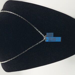 Louis Vuitton Collier Damier Colors Silver Necklace M62596